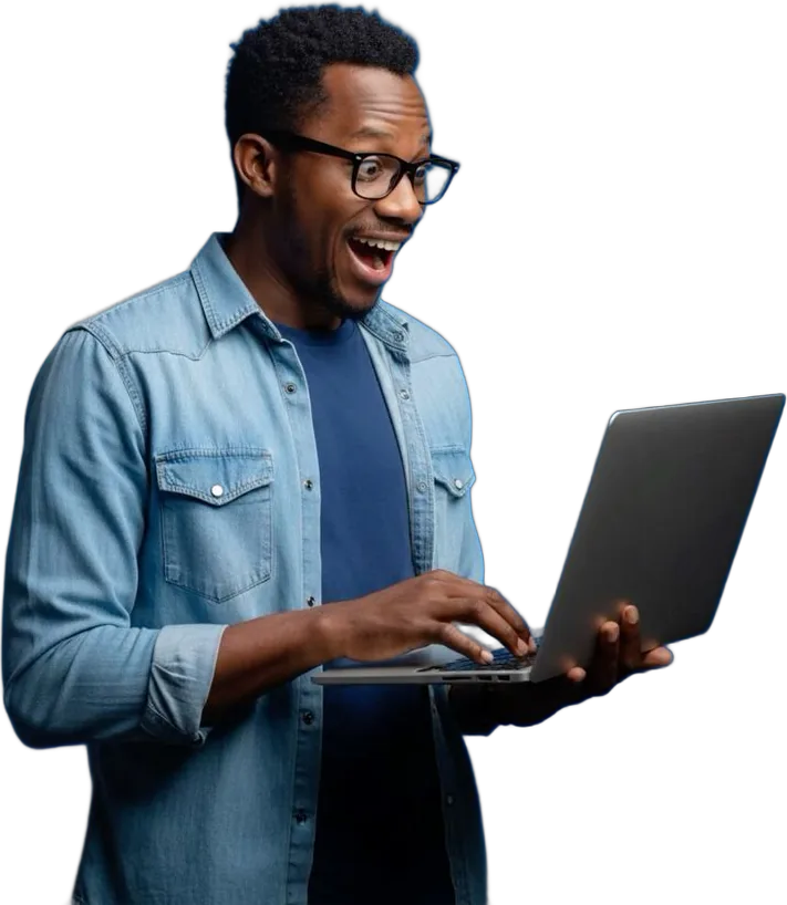 Professional working on a laptop
